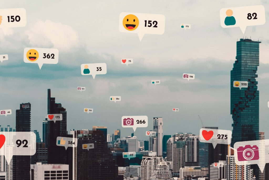 Social media likes, comments, reactions